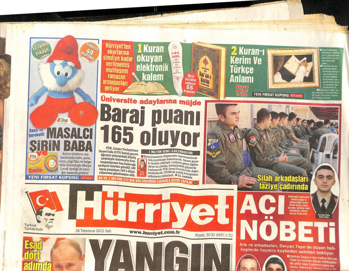 Hürriyet Gazetesi 24 Temmuz 2012 - Van'da AFAD'a Rüşvet Baskını - Halep Başkonsolosluğu Ankara'ya Çağrıldı GZ160177 - 1