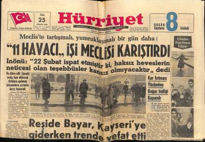 Hürriyet Gazetesi 25 Aralık 1962 - NATO Muhabere Ağının Dev Bir İstasyonu İzmirde Kuruldu GZ68741 - 1