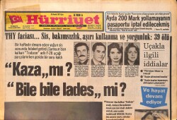 Hürriyet Gazetesi 25 Aralık 1979 - THY faciası... Sis, Bakımsızlık, Aşırı Kullanma ve Yorgunluk 