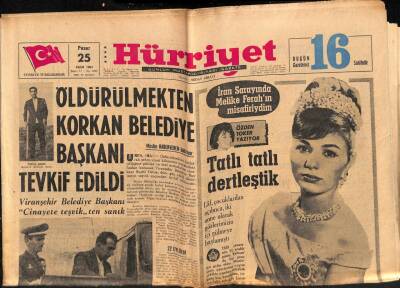 Hürriyet Gazetesi 25 Ekim 1964 - Öldürülmekten Korkan Belediye Başkanı Tevkif Edildi GZ81887 - 1