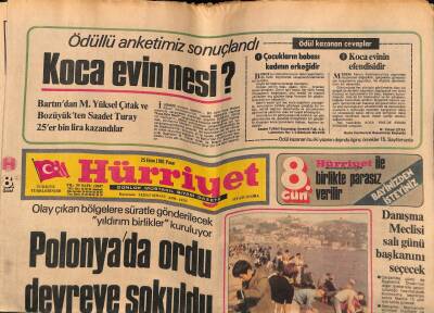 Hürriyet Gazetesi 25 Ekim 1981 - Polonyada Ordu Devreye Sokuldu GZ54576 - 1
