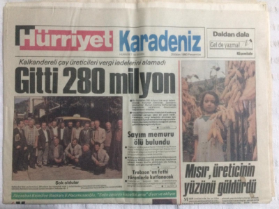 Hürriyet Gazetesi 25 Ekim 1990 - Mısır Üreticisinin Yüzünü Güldürdü - GZ19824 - 1