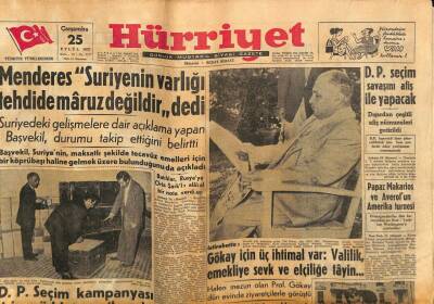 Hürriyet Gazetesi 25 Eylül 1957 - Papaz Makarios Ve Averofun Amerika Turnesi GZ80966 - 1