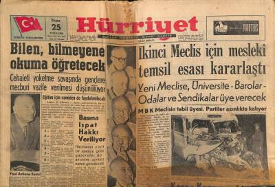 Hürriyet Gazetesi 25 Eylül 1960 - Kruşçefin Hayatı Tehlikede GZ81933 - 1