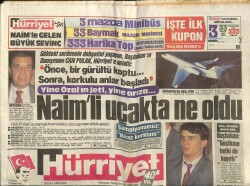 Hürriyet Gazetesi 25 Eylül 1988 - Naim Süleymanoğlunun Olduğu Uçakta Ne Oldu GZ61728 - 1