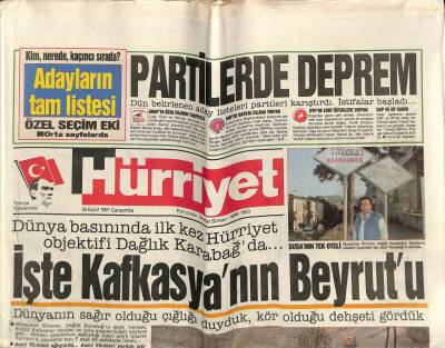 Hürriyet Gazetesi 25 Eylül 1991 - Barış Mançunun Büyük Jesti GZ69410 - 2
