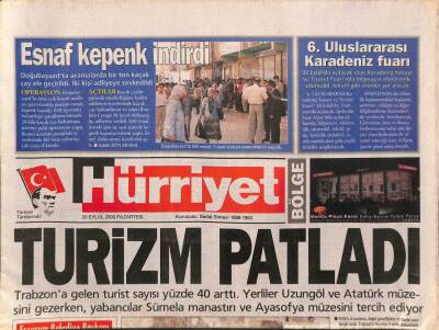 Hürriyet Gazetesi 25 Eylül 2000 - Iğdır Havaalanı Ödenek Bekliyor GZ90872 - 1