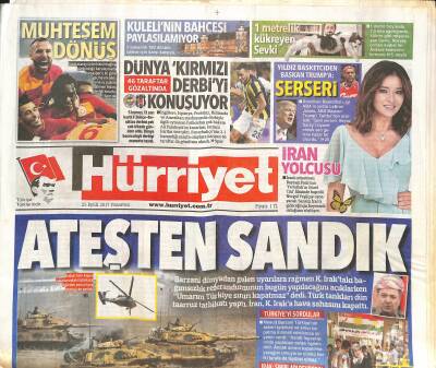 Hürriyet Gazetesi 25 Eylül 2017 - Merkelin Zor Seçimi - Kulelinin Bahçesi Paylaşılamıyor GZ124283 - 1