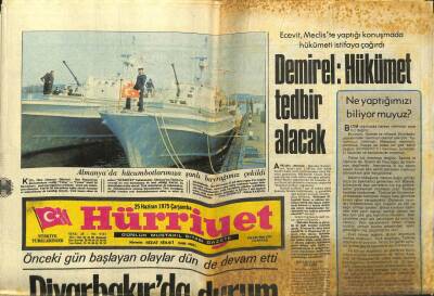 Hürriyet Gazetesi 25 Haziran 1975 - Diyarbakırda Durum Çok Gergin GZ99190 - 1