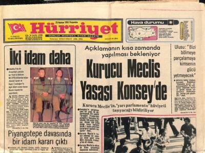 Hürriyet Gazetesi 25 Haziran 1981 - Farah Pehlevi , İran Halkını İsyana Çağırdı - Kurucu Meclis Yasası Konseyde GZ93056 - 1