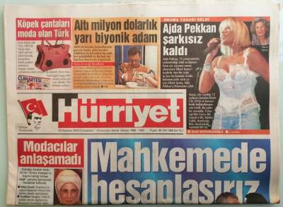 Hürriyet Gazetesi 25 Haziran 2005 Ajda Pekkan Şarkısız Kaldı -GZ37884 - 1
