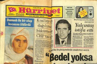 Hürriyet Gazetesi 25 Kasım 1975 - Amerikaya CevapBedel Yoksa Üslerde Yok GZ99186 - 1