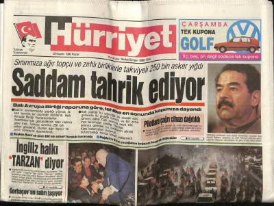 Hürriyet Gazetesi 25 Kasım 1990 - Coşkun Sabah Semra Hanımın ABD Heyetinde GZ67811 - 2