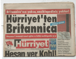 Hürriyet Gazetesi 25 Kasım 1992 - Hesap Ver Kohl GZ7299 - 2