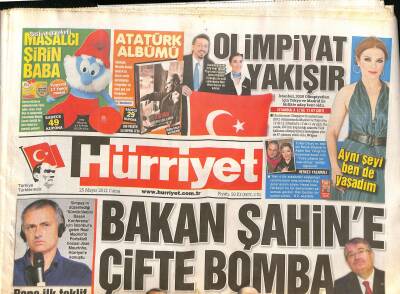 Hürriyet Gazetesi 25 Mayıs 2012 - Can Bonomoyla Finaldeyiz - Bakan Şahine Çifte Bomba GZ125744 - 1