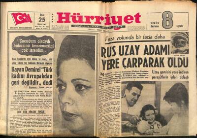 Hürriyet Gazetesi 25 Nisan 1967 - Danimarka Başbakanı Papandreunun Serbest Bırakılmasını İstedi GZ117931 - 1