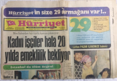 Hürriyet Gazetesi 25 Nisan 1976 - Hık Demiş Ajda Pekkanın Burnundan Düşmüş - GZ19910 - 1