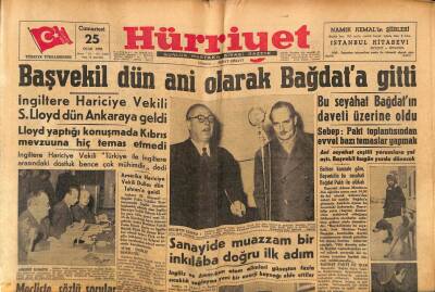 Hürriyet Gazetesi 25 Ocak 1958 - Kocaeli Tankeri Süveyş Civarında Karaya Oturdu GZ80973 - 1