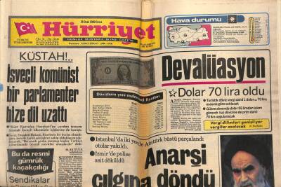 Hürriyet Gazetesi 25 Ocak 1980 - Humeyni Kalp Krizi Geçirdi GZ56270 - 1