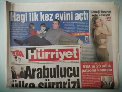Hürriyet Gazetesi 25 Ocak 2004 Tabular Yıkılıyor Çok Heyacanlıyım -GZ14749 - 1