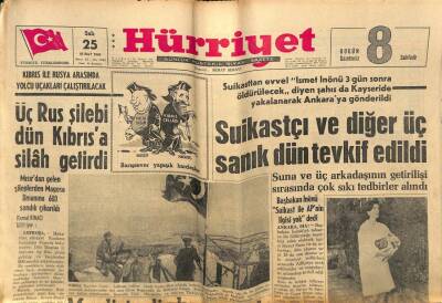 Hürriyet Gazetesi 25 Şubat 1964 - Pakistanda Kızıl Çine Meyletti GZ74288 - 1