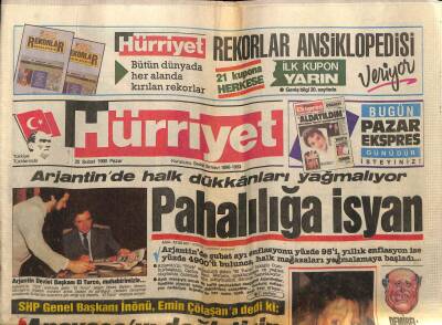Hürriyet Gazetesi 25 Şubat 1990 - İnönü Anayasayı Değiştirip Özalı İndireceğiz GZ61682 - 2