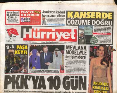 Hürriyet Gazetesi 25 Şubat 2013 - Mühür Gözlüme Tazminat Şoku - İtalyada Sirk Gibi Seçim GZ125746 - 1