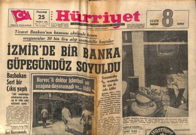Hürriyet Gazetesi 25 Temmuz 1966 - Yassıada Mahkumlarının Affı Tasarıdan Çıkarıldı GZ117421 - 1