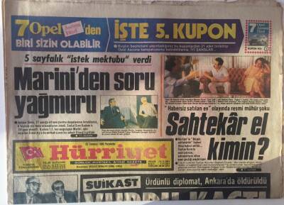 Hürriyet Gazetesi 25 Temmuz 1985 - Süikast Ürdünlü Diplomat Ankarada Öldürüldü GZ16740 - 2