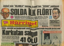 Hürriyet Gazetesi 25 Temmuz 1987 - Korkutan Salgın 41 Ölü GZ60967 - 2
