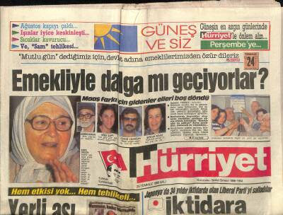 Hürriyet Gazetesi 25 Temmuz 1989 - Japonyada 34 Yıldır İktidarda Olan Liberal Partiyi Salladılar GZ117621 - 1