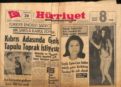 Hürriyet Gazetesi 26 Ağustos 1964 - 199 Musevinin Kemiği , 24 Sene Sonra İsraile Gidiyor GZ91739 - 1