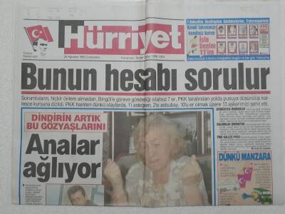 Hürriyet Gazetesi - 26 Ağustos 1992 - Ajda Pekkan Bomba Patlatacak GZ111711 - 1