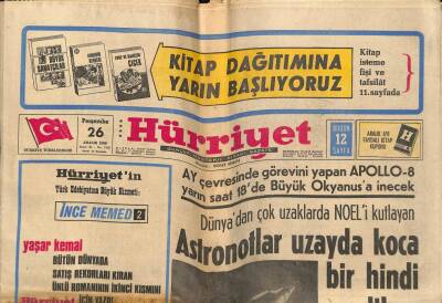 Hürriyet Gazetesi 26 Aralık 1968 - Pakistanlılar Demireli Tezahüratla Karşıladı - VIM Deterjan Reklamı GZ92718 - 1