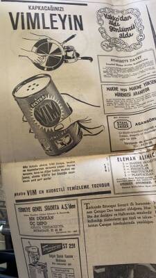 Hürriyet Gazetesi 26 Aralık 1968 - Pakistanlılar Demireli Tezahüratla Karşıladı - VIM Deterjan Reklamı GZ92718 - 2