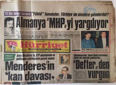 Hürriyet Gazetesi 26 Eylül 1987 - Aydın Menderes Politikadan Çekilmesinin Sebebi Menderesin Kan Davası - GZ16123 - 1