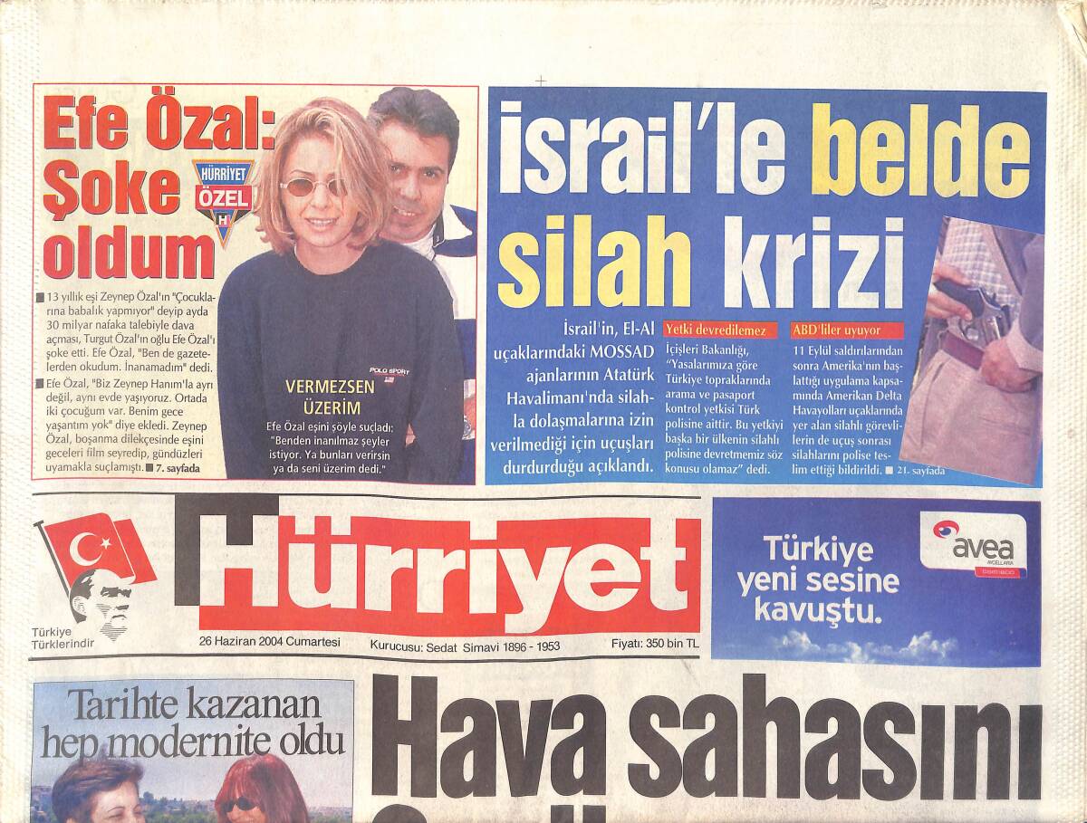 Hürriyet Gazetesi 26 Haziran 2004 - Tarikat, Çakır'ı Da Şaşırttı - Efe Özal: Şoke Oldum GZ2955 - 1