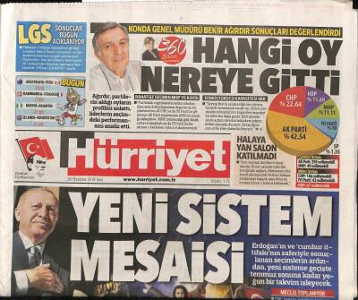 Hürriyet Gazetesi 26 Haziran 2018 - Kaybedenler Kulübü Üyesinin Avunma Halleri GZ84353 - 1