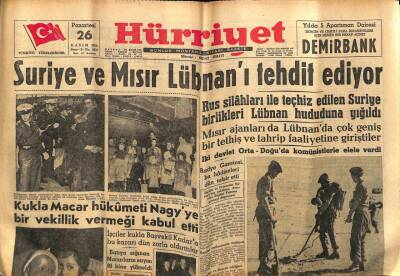 Hürriyet Gazetesi 26 Kasım 1956 - Avrupanın En Büyük Asma Köprüsü İstanbulda Yapılıyor GZ76779 - 1