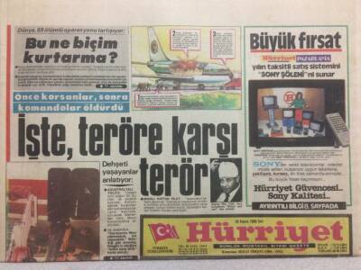 Hürriyet Gazetesi 26 Kasım 1985 - İşte,Teröre Karşı Terör GZ35564 - 1