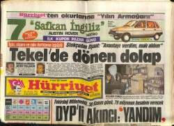 Hürriyet Gazetesi 26 Kasım 1987 - Özal - İnönü Düellosu GZ60971 - 2