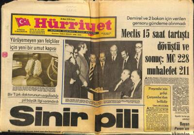 Hürriyet Gazetesi 26 Mart 1976 - Yürüyemeyen Yarı Felçliler İçin Yeni Bir Umut Kapısı Sinir Pili GZ88209 - 1