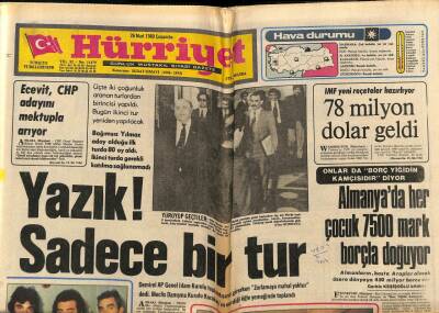 Hürriyet Gazetesi 26 Mart 1980 - Almanyada Her Çocuk 7500 Mark Borçla Doğuyor GZ80872 - 1