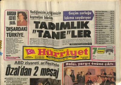 Hürriyet Gazetesi 26 Mart 1985 - Bayan Özalın Beyaz Saray Ayakkabısı GZ81553 - 1