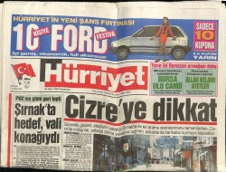 Hürriyet Gazetesi 26 Mart 1992 - Şırnakta Hedef Vali Konağıydı GZ61681 - 2
