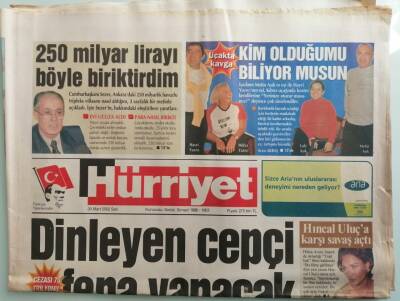 Hürriyet Gazetesi 26 Mart 2002 Sezen Aksu Nevruz Ve Diyarbakır İzlenimlerini Yazdı - GZ37708 - 1