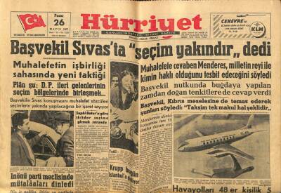 Hürriyet Gazetesi 26 Mayıs 1957 - İnönü Parti Meclisinde Mütalaaları Dinledi GZ68834 - 1