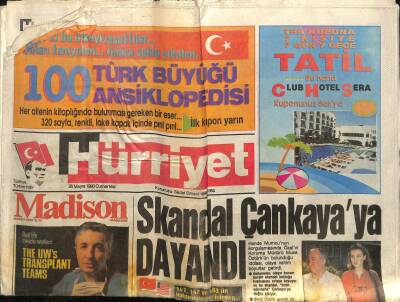 Hürriyet Gazetesi 26 Mayıs 1990 - Skandal Çankayaya Dayandı GZ117617 - 1