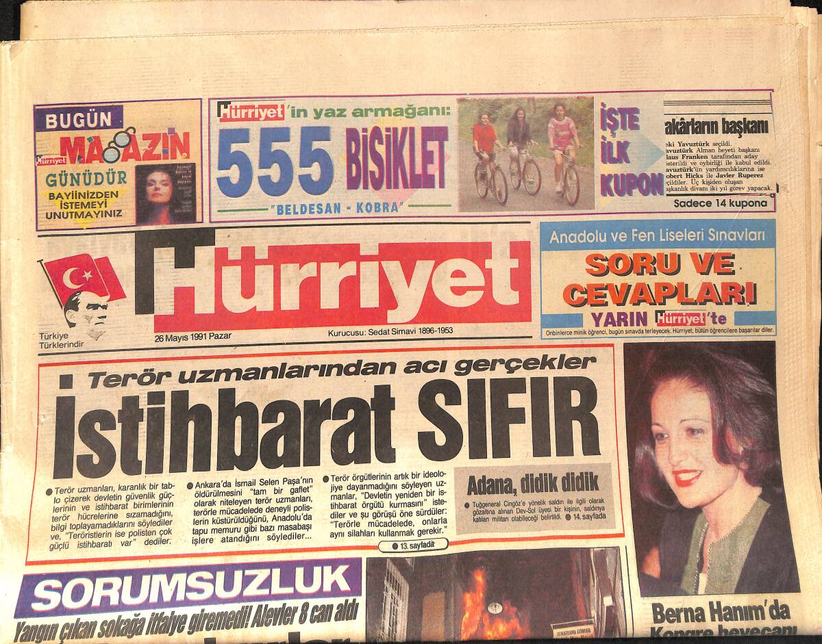 Hürriyet Gazetesi 26 Mayıs 1991 - Oda Birliğinde Demirel Şov - Rıdvan Dilmen Ölü Yatırım GZ134732 - 1