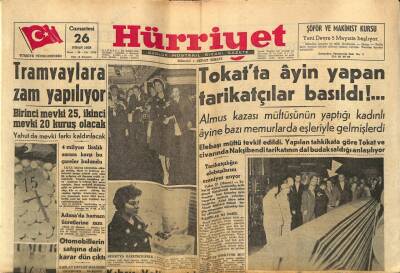 Hürriyet Gazetesi 26 Nisan 1958 - Tokatta Ayin Yapan Tarikatçılar Basıldı !.. GZ68852 - 1